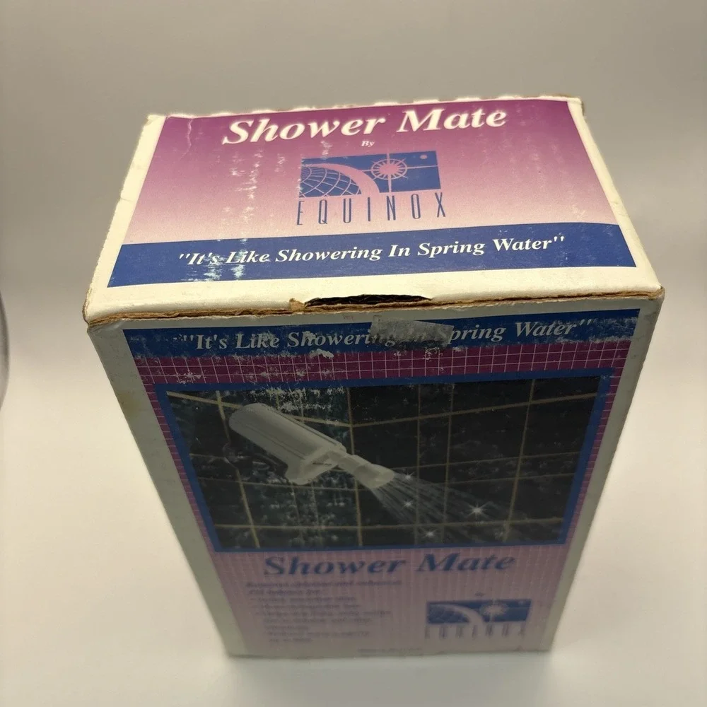 Equinox Shower Mate Shower Water Filter‎ System Filtered Shower Head Open Box